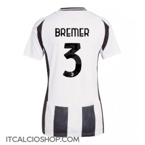 Juventus Gleison Bremer #3 Prima Maglia Femmina 2024-25 Manica Corta